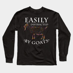 Easily Distracted By Goats Mosiac Love Long Sleeve T-Shirt